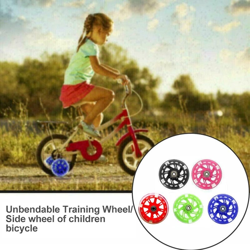 DENPETEC Bicycle Training Wheels Auxiliary LED Flash Balance Training Wheels with Mounted Kit for 12-20 inch Kids Bike(Pink - 1 Pair) - Image 4
